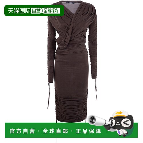1h可退 香港直邮BALMAIN 女士连衣裙 GF0R9424JJ778DV SS2026 褐