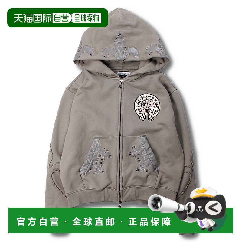 1h可退 日本直邮GALFY 男女同款 短款连帽外套 百合纹章设计 街头