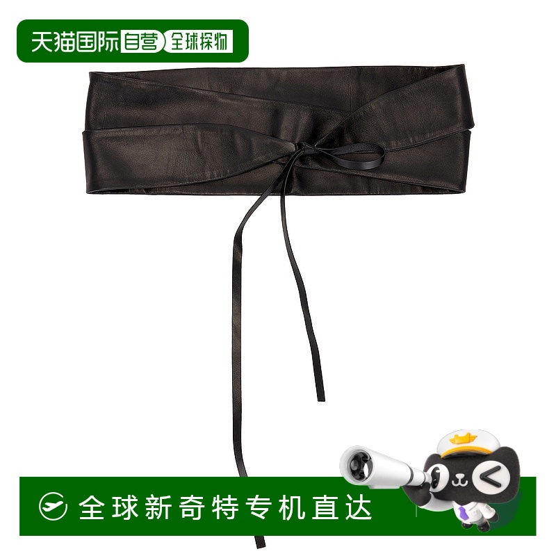 1h可退 香港直邮The Row 女士 宽裹式皮带 W1737L108 black黑色