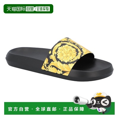 自营versaceBarocco Bathing Slides - black 美国奥莱直发