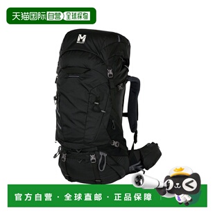 自营欧洲直邮Millet Hanang黑色聚酰胺徒步旅行背包男女通用