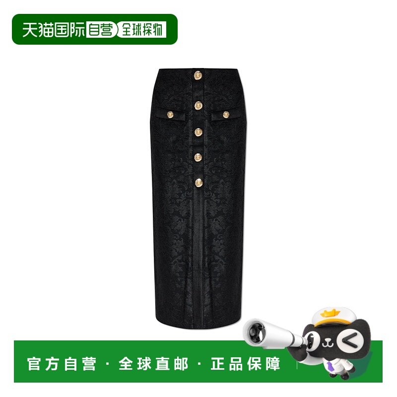 香港直邮BALMAIN 女士半身裙 FF1LE481JK650PA AW2025 黑色 Baroq