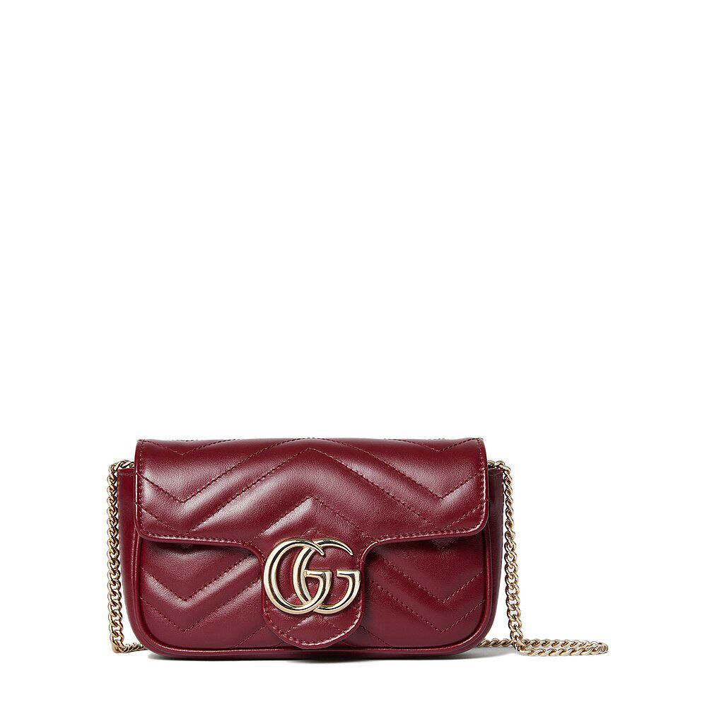 GUCCI 女士斜挎包 476433DTDHV6207 CO 棕色 翻盖单肩包