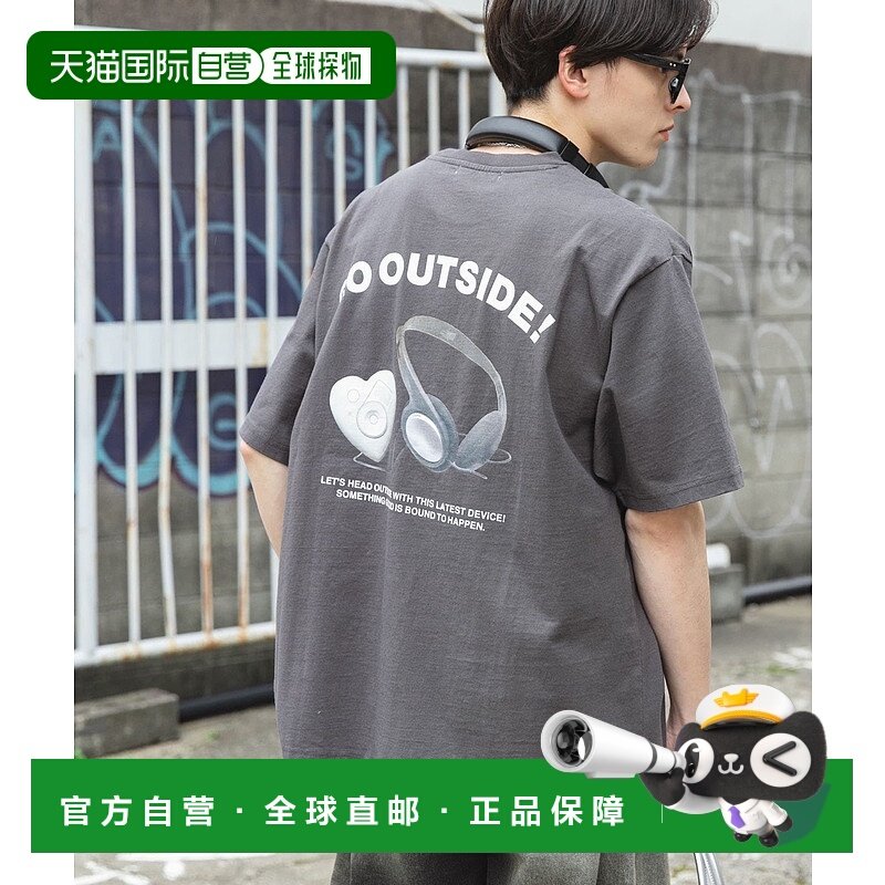 1h可退 日本直邮SENSE OF PLACE 男士印花短袖T恤 AAA511B114纯棉