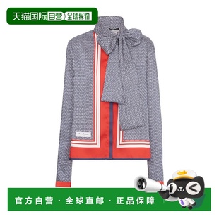 shirt print with bow BF1HU125XG 香港直邮Balmain collar Scarf