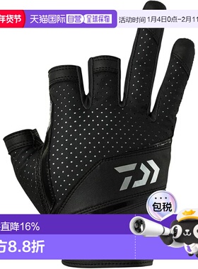 【日本直邮】达亿瓦仿皮手套 三指剪裁 25DG-2225 黑色