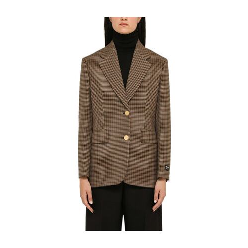 Prada 千鸟格西装外套 P524OE13GO