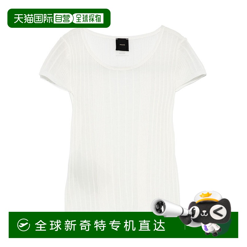 1h可退 香港直邮PINKO 女士T恤 104773A1NDTAMBORAZ09 SS2025 白