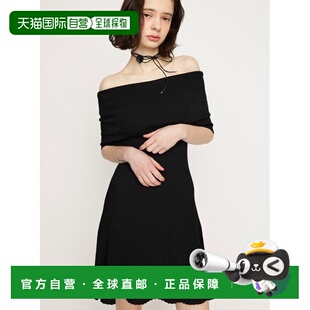 连衣裙 1h可退 针织短款 女士一字肩修身 030ISZ734061 日本直邮SLY