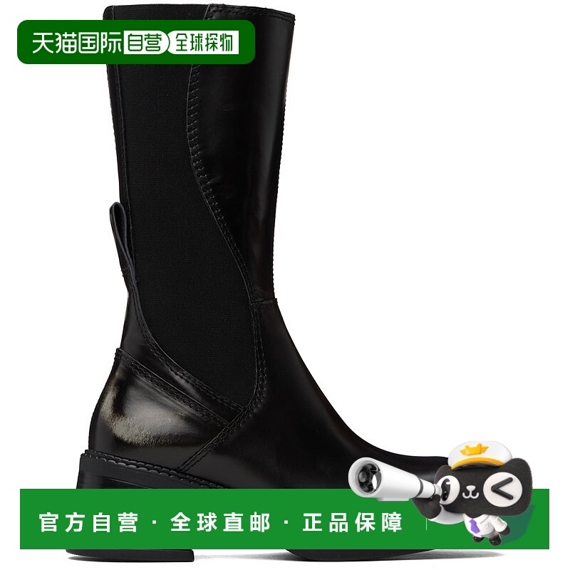 1h可退 香港直邮潮奢 miista 女士 黑色 Flabia 中筒靴 E83412