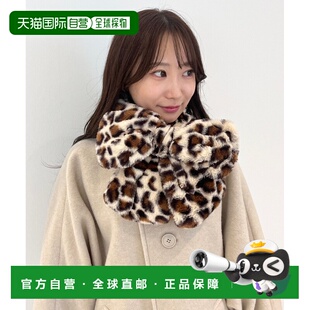 一插成型设计 1h可退 蕾丝边仿毛绒围脖 女装 60124 日本直邮tiny