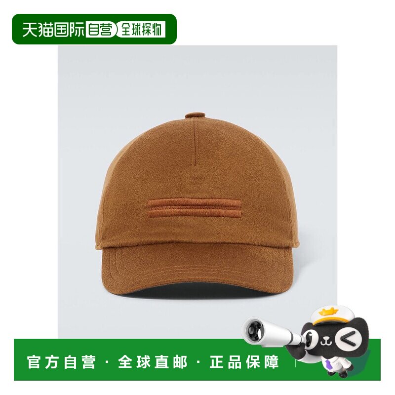 1h可退 香港直邮Zegna 杰尼亚 男士 羊绒棒球帽 004093 brown棕色