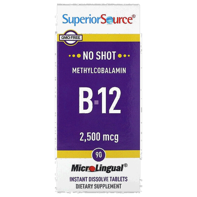 香港直邮Superior Source,甲钴胺 B-12，2,500 微克，90 片速溶片