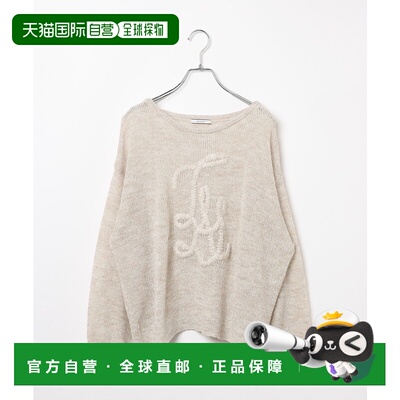 1h可退 日本直邮BAYFLOW女装宽松刺绣仿马海毛质感开衫毛衣 60322