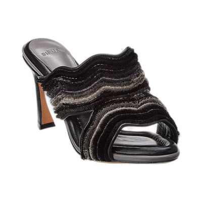 自营 Alexandre Birman Clarice 85 皮革凉鞋 - 黑色 美国奥莱直