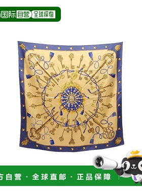 1h可退 日本直邮中古Hermes爱马仕女B级9新scarf围巾丝绸围巾/丝