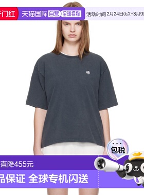 1h可退 香港直邮ANINE BING 女士 灰色 Rudy Empowerment T 恤 A0