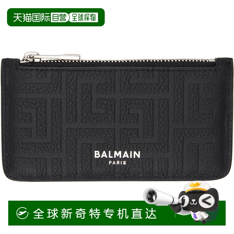 香港直邮潮奢 Balmain 巴尔曼 男士 黑色卡包 DM1MD060LPSE牛皮