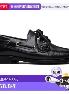 香港直邮aeyde 女士 黑色 Harris Leather 帆船鞋 A11FLBOAR15FL1