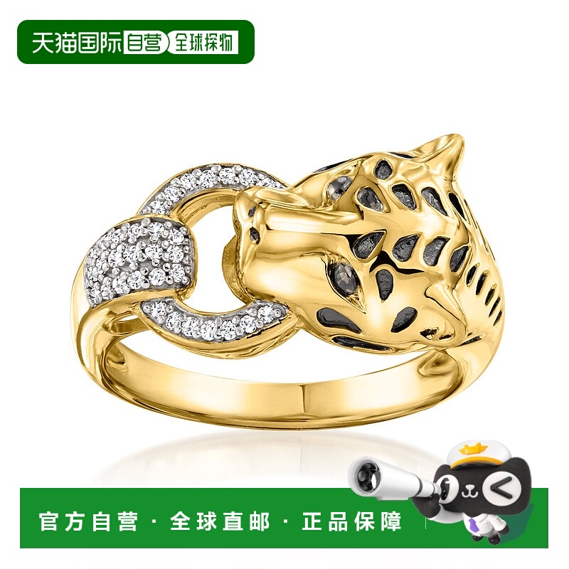 自营Ross-Simons Diamond Cheetah Ring in 18kt Gold Over Sterl