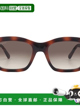 自营Salvatore Ferragamo Grey Gradient Square Ladies Sunglass