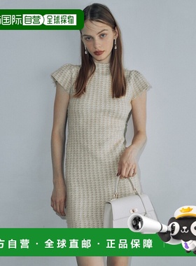 1h可退 日本直邮eimy istoire 女士柔软起毛格纹迷你连衣裙 11235