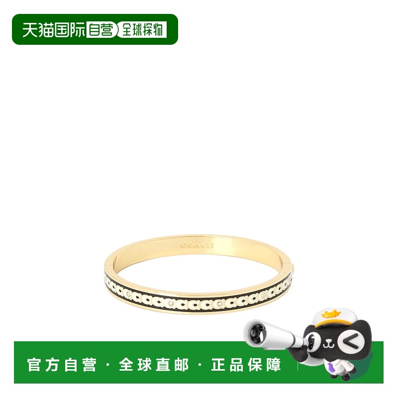 香港直邮COACH 女士手链手镯 408100GLD004 AW2025 金色 铰链手镯