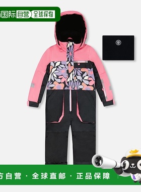 自营deux par deuxOne-Piece Play Snowsuit Black Retro Flower