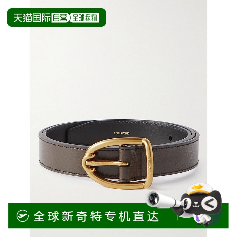 1h可退 香港直邮潮奢 Tom Ford 汤姆 福特 男士 3cm 全粒面皮带腰