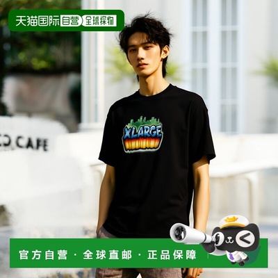 1h可退 日本直邮XLARGE 男女同款短袖印花T恤 101252011017纯棉