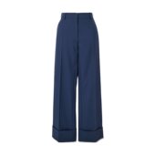 女士休闲裤 腰带环休闲裤 BRB66590TD51 蓝色 SS2025 VALENTINO