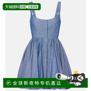 1h可退 棉质亚麻青年布紧身束胸连衣裙 香港直邮Alaia 女士