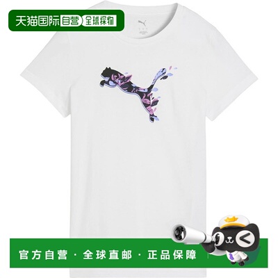 日本直邮PUMA GRAPHICS 花卉猫咪T恤多功能短袖T恤女士694156-02