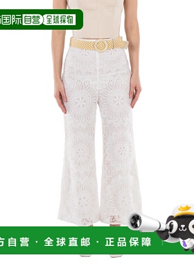自营 Zimmermann Chintz Doily蕾丝长裤，尺寸XX小号-象牙色 美国