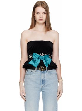 潮奢 Valentino 华伦天奴 女士 黑色上装 7B3AEAW0905