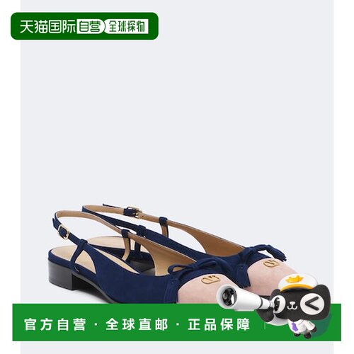 香港直邮valentino 华伦天奴 女士 Valet Du Roi 绒面革露跟平底