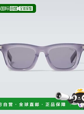 1h可退 香港直邮潮奢 zegna 杰尼亚 男士 矩形太阳眼镜 grey灰色