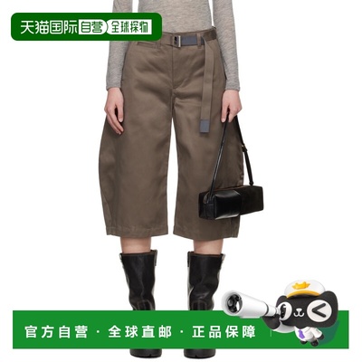 1h可退 香港直邮Sacai 女士 灰褐色 Cotton Chino 短裤 2608302