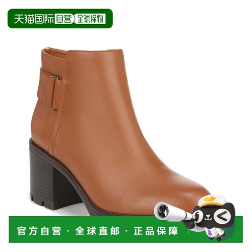 自营Naturalizer Veeda I8055L2200靴子女士苹果酒皮革短靴HTAT18