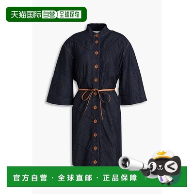 1h可退 香港直邮ZIMMERMANN 女士 牛仔迷你衬衫式连衣裙 1928DRS2