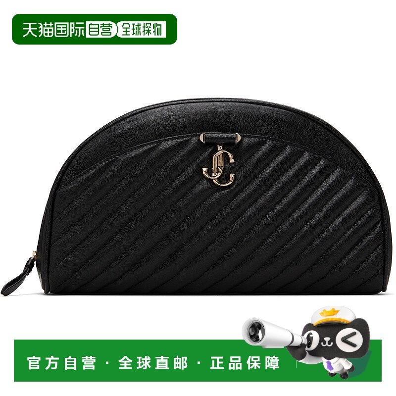 香港直邮潮奢 Jimmy Choo 周仰杰 女士 黑色 Avn Curve 手拿包 AV