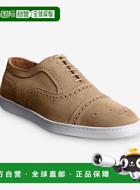自营 Allen Edmonds Strand牛津男士骨皮革圆头正装鞋JOBB1744-棕