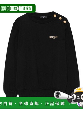 香港直邮BALMAIN 女童卫衣 BX4R10Z3183930OR AW2025 黑色 SWEATS