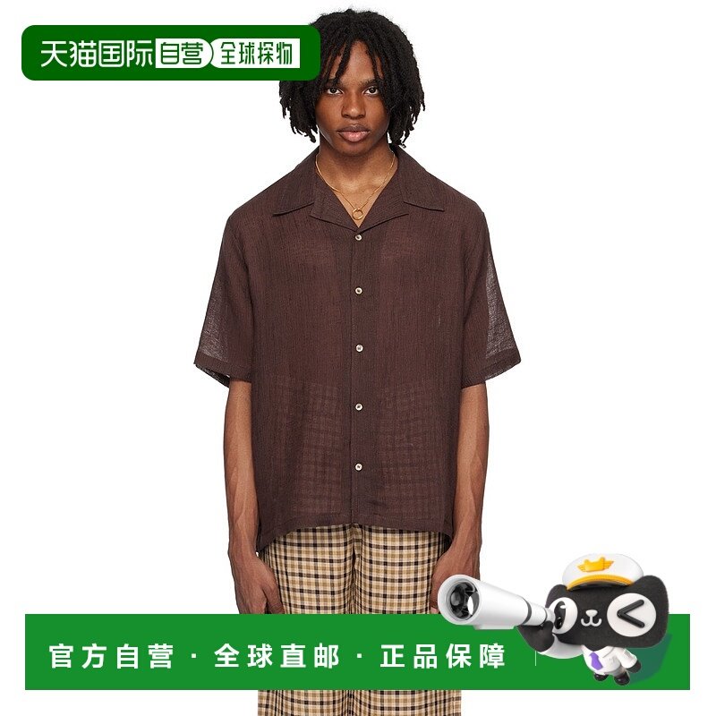 香港直邮潮奢 Sefr 男士 棕色 Dalian 衬衫 PREFW24D亚麻