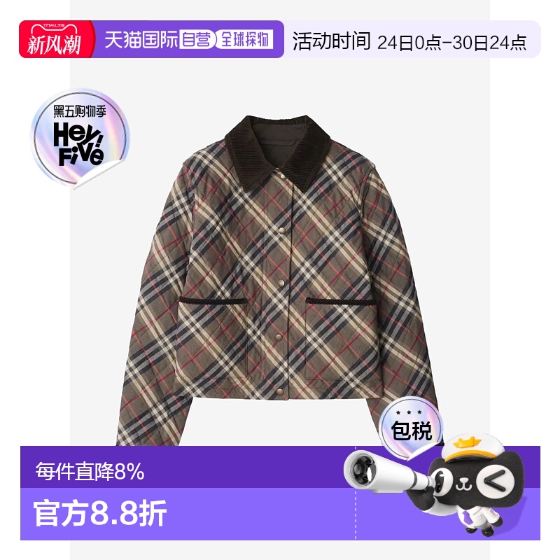 美国直邮BURBERRY - Women Oldham Check Quilted Jacket