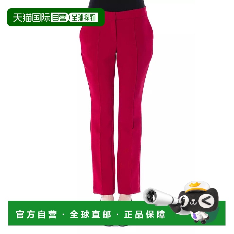 自营 BYBLOS 涤纶牛仔裤和女式长裤 - 紫红色 美国奥莱直发直筒裤