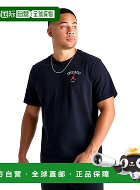 自营 Nike Jordan Chi City T 恤 黑色/白色-红色 HF1155-010 男