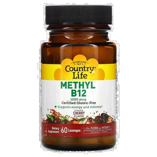 香港直发Country Life乡村生活维生素B12片剂保持精力充沛60粒