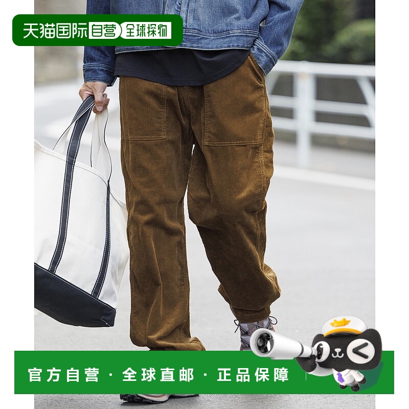 1h可退 日本直邮GUNG HO 男装 灯芯绒 宽松工装裤 半拉链设计 104