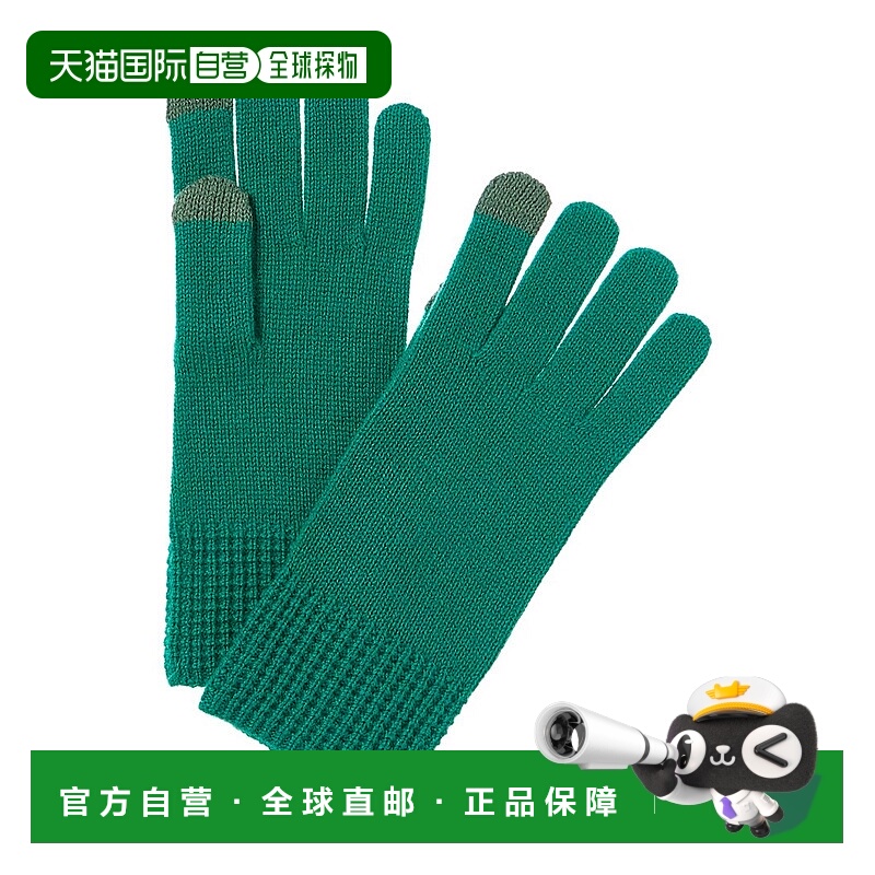 自营Phenix华夫饼袖口羊绒科技手套-绿色 美国奥莱直发